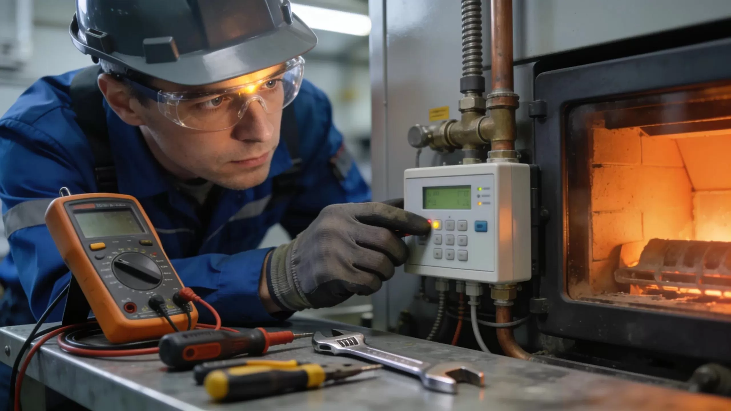 Technician inspecting a furnace, highlighting the importance of timely repairs