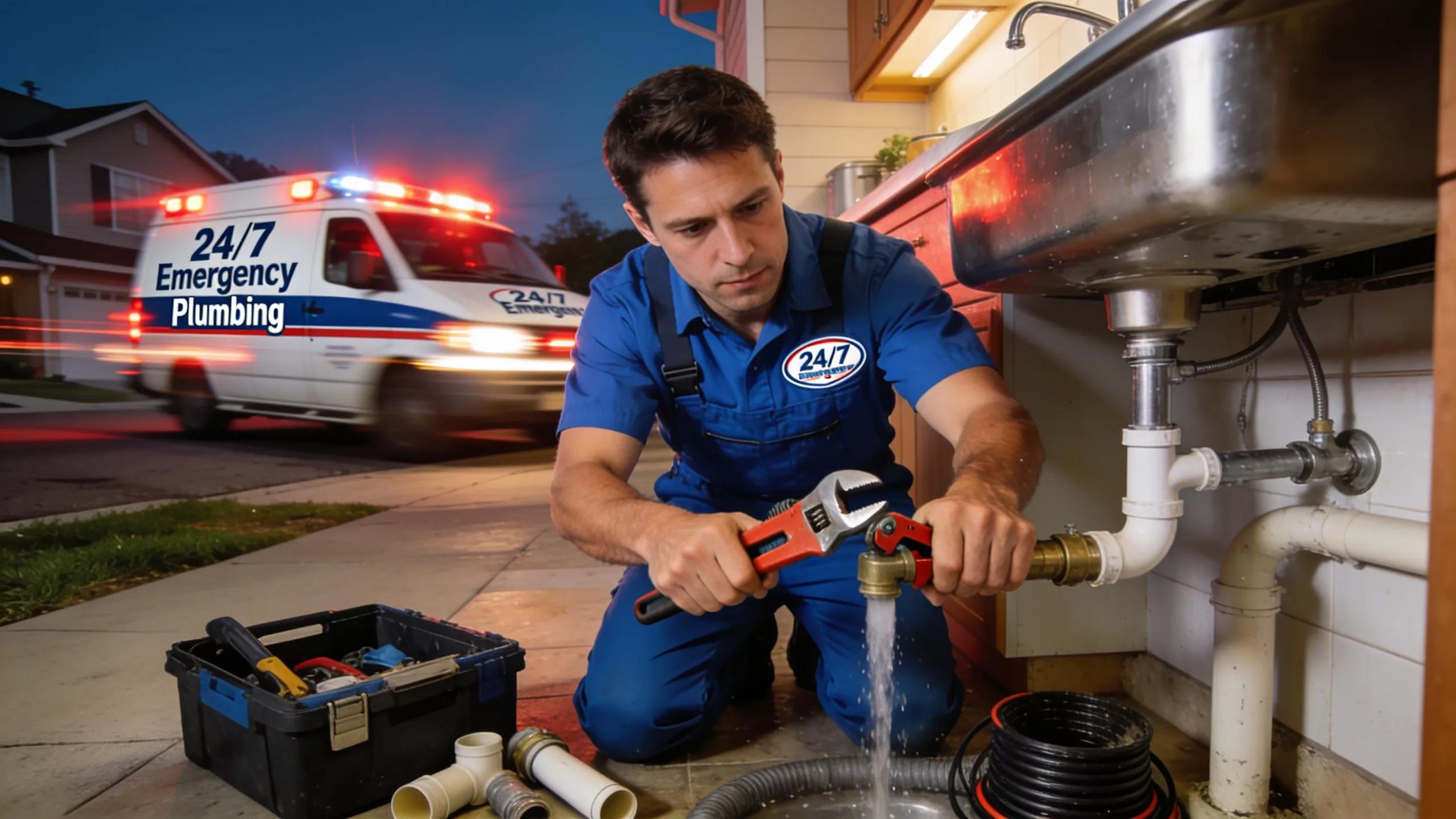 Emergency plumber at work showcasing rapid plumbing service